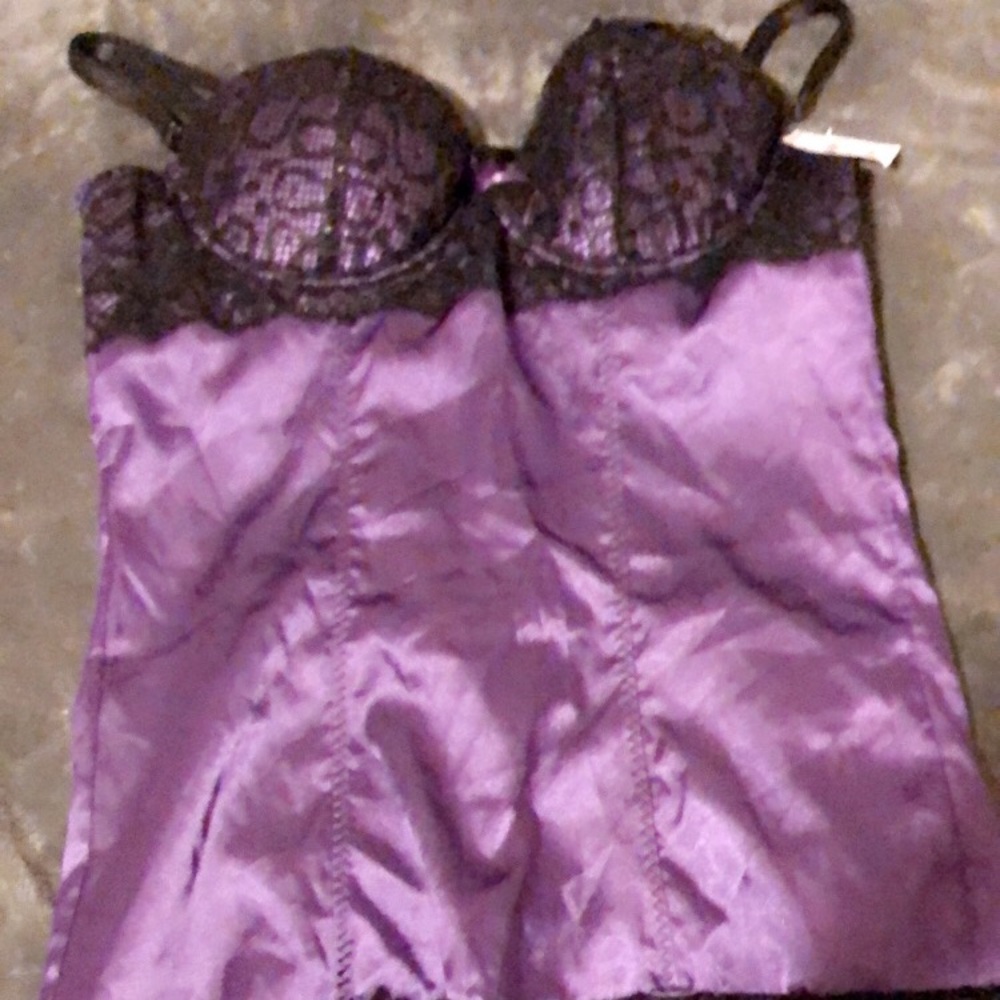 Satin and lace chemise